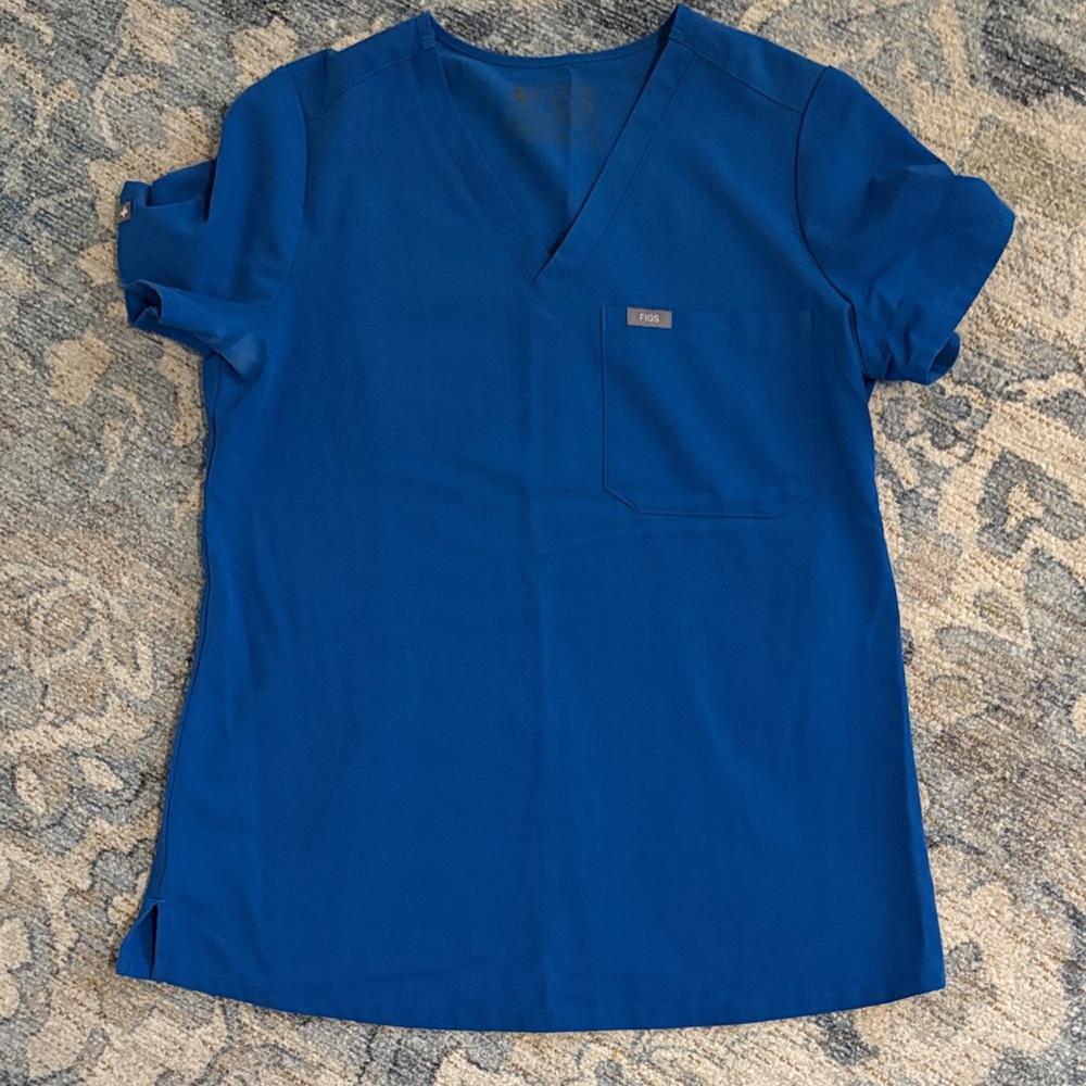 Figs Royal Blue Catarina Women’s Scrub Top Small